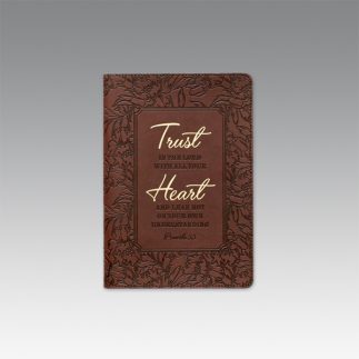 Notatnik TRUST WITH ALL YOUR HEART (brąz)