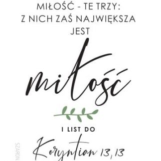 Magnes na lodówkę - WIARA; NADZIEJA; MIŁOŚĆ